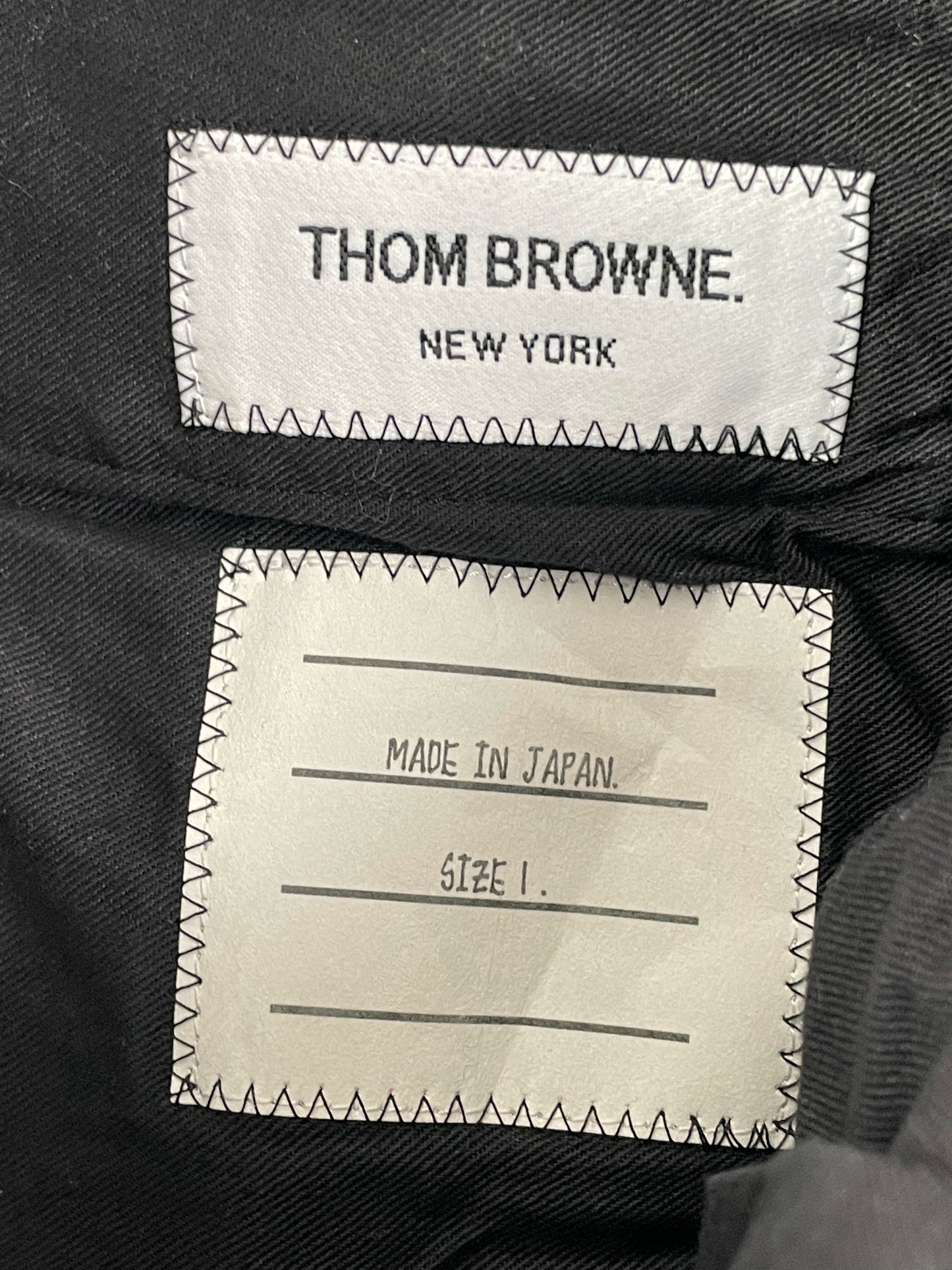 Grey wool quilted Thom Browne trousers from the Fall 2013 collection