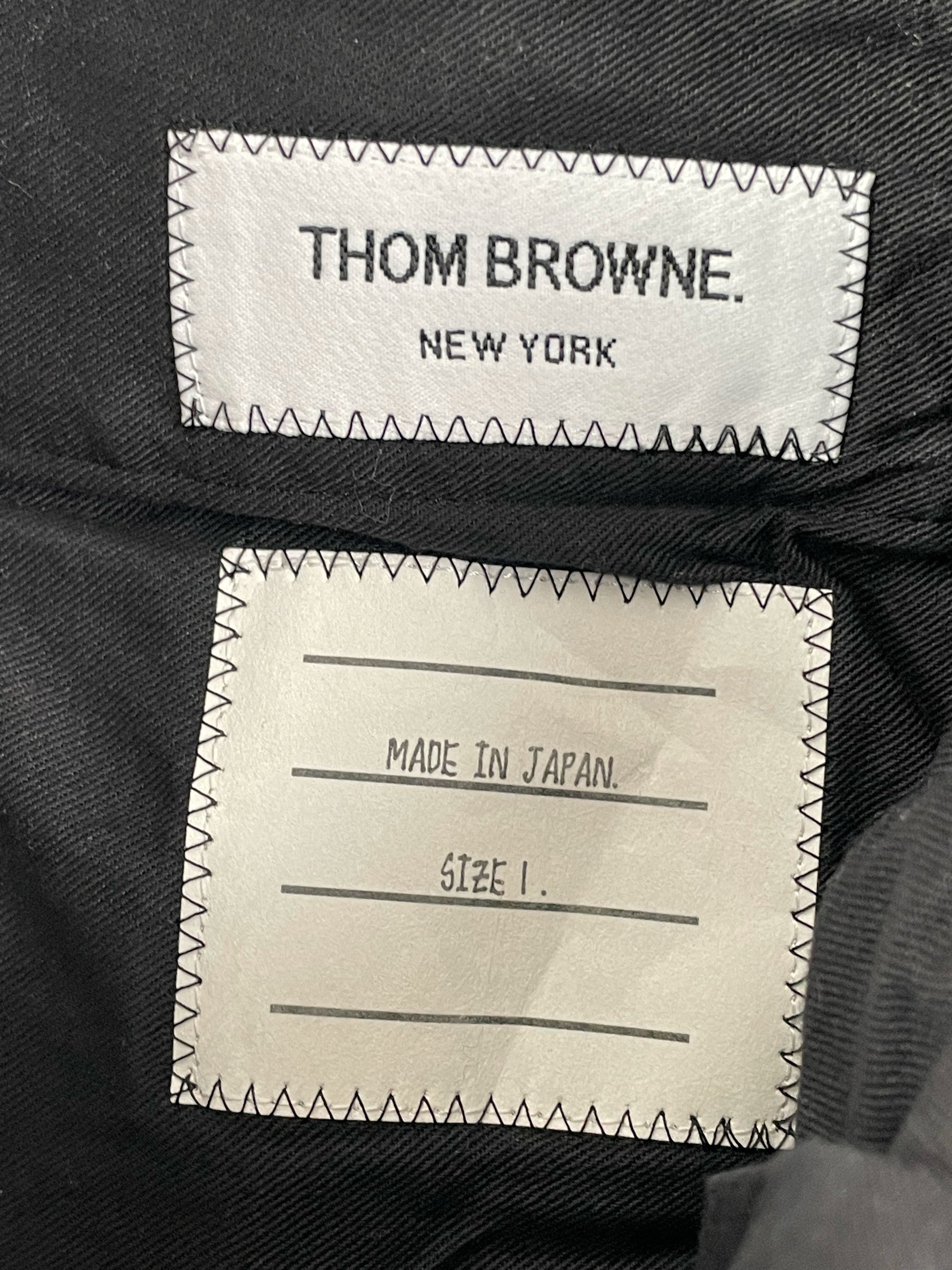 Grey wool quilted Thom Browne trousers from the Fall 2013 collection