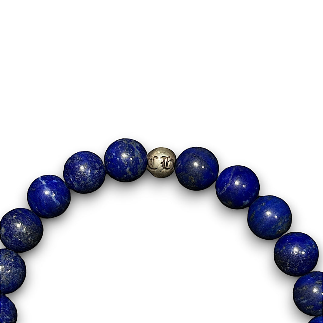 Chrome Hearts Lapiz Lazuli CH Plus Beaded Bracelet Verified YP Collective