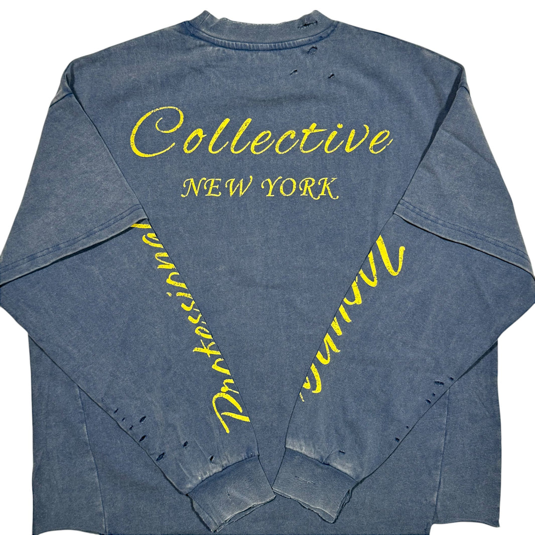 Young Professionals Collective YP Collective YP Assemblage Double Layer T-Shirt - Washed Blue/Yellow Archival