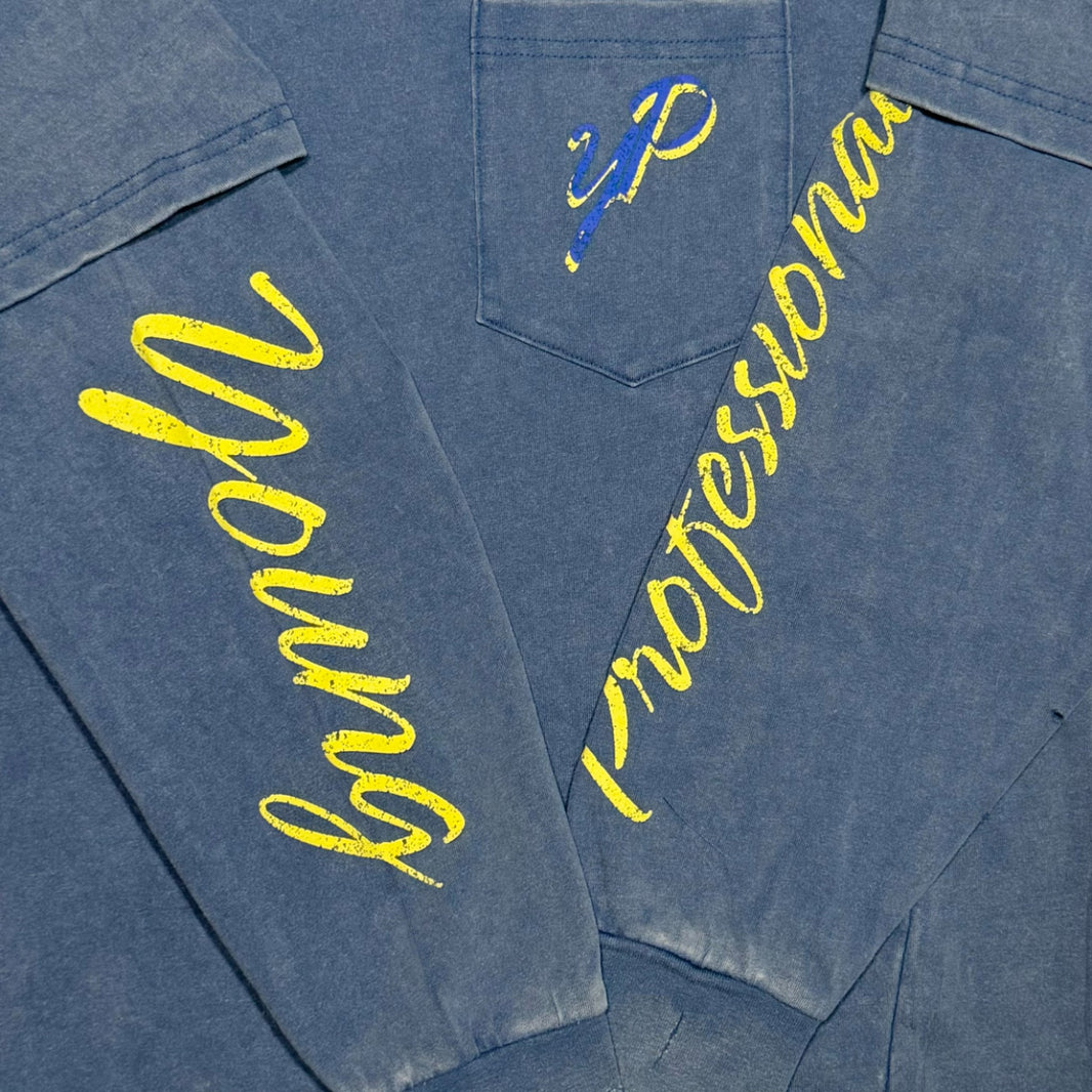 Young Professionals Collective YP Collective YP Assemblage Double Layer T-Shirt - Washed Blue/Yellow Verified YP Collective