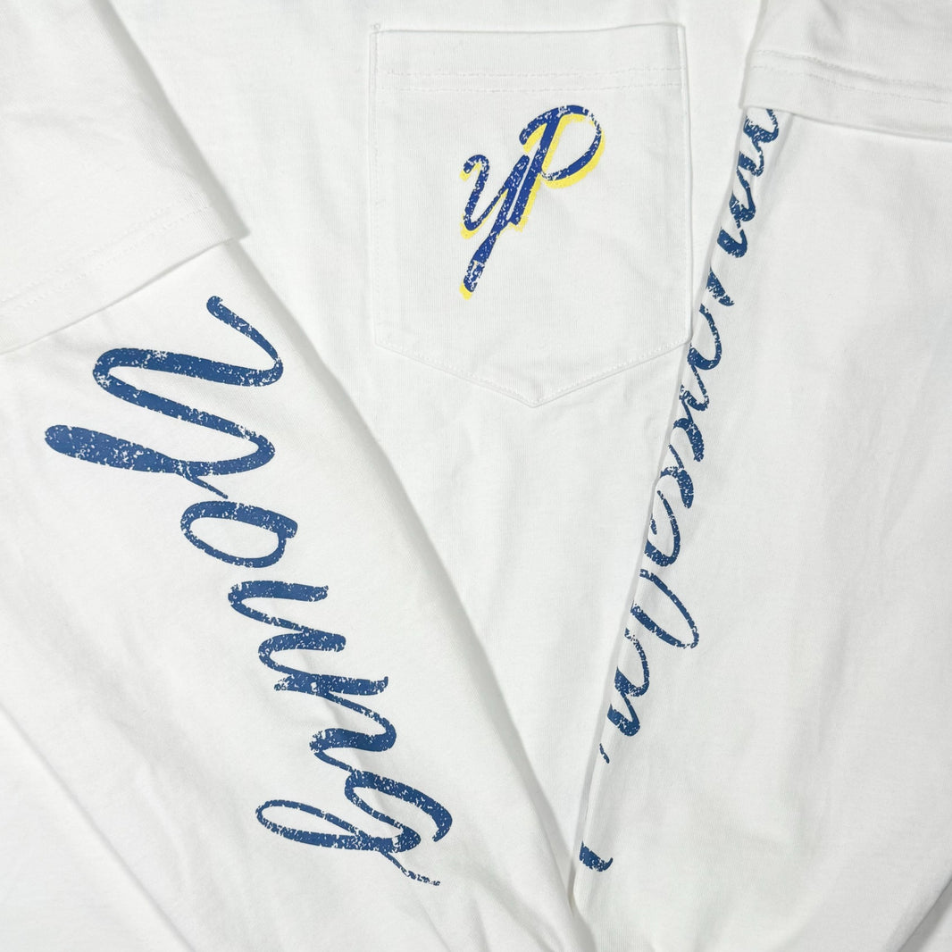 Young Professionals Collective YP Collective YP Assemblage Double Layer T-Shirt - White/Blue Verified YP Collective