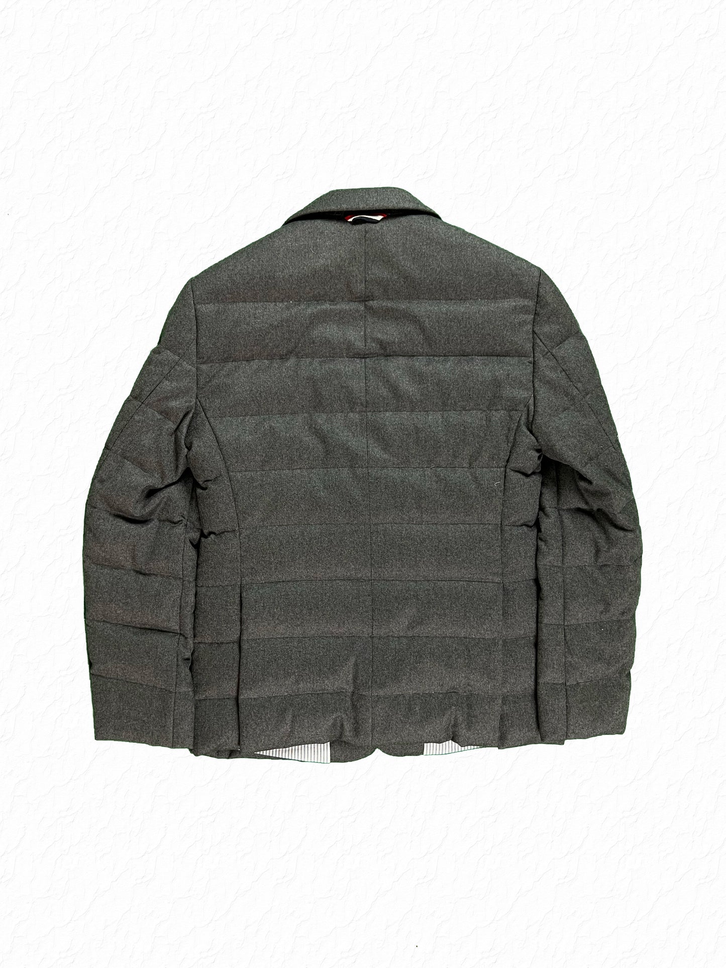 Moncler Gamme Bleu Charcoal Down Padded Sport Jacket Wool