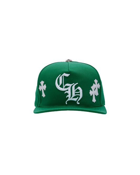 Chrome Hearts Green Cross Patch Baseball Hat Authentic Hats