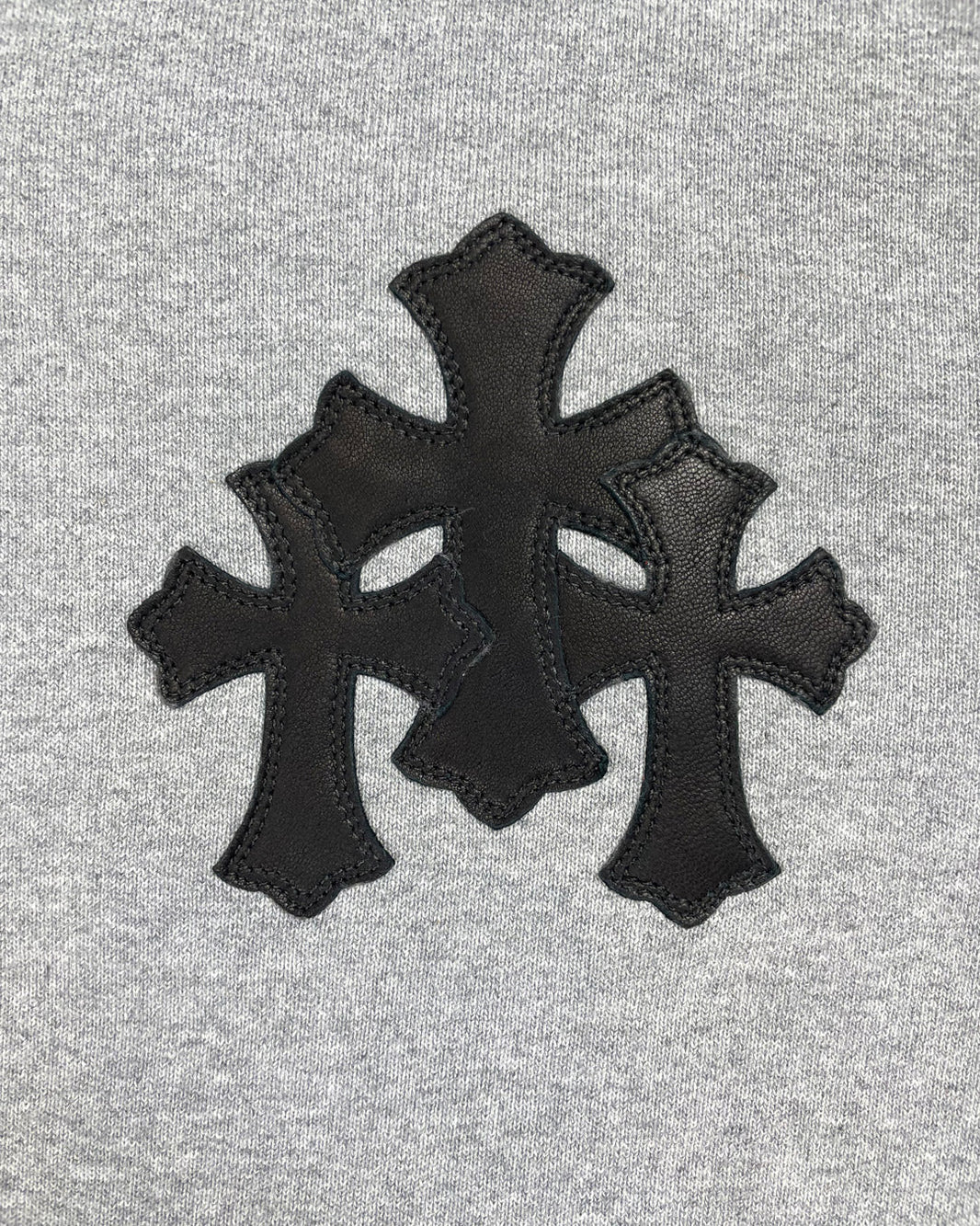 Chrome Hearts Paper Jam 1/2 Zip Sweater - Heather Grey Archival