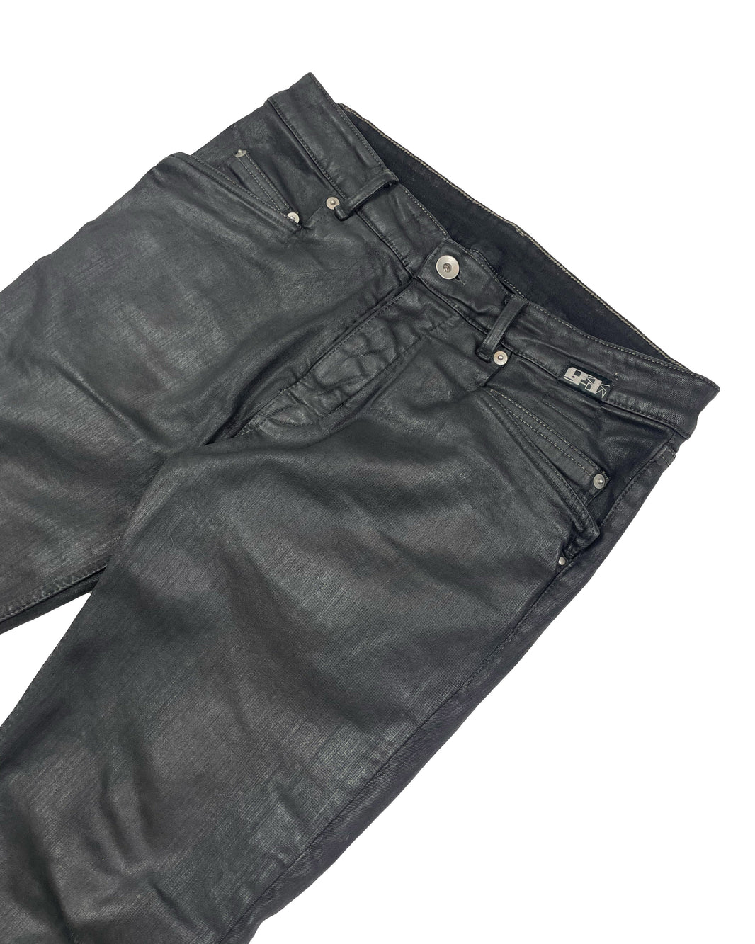 Rick Owens Black Waxed Tyrone Denim Verified YP Collective