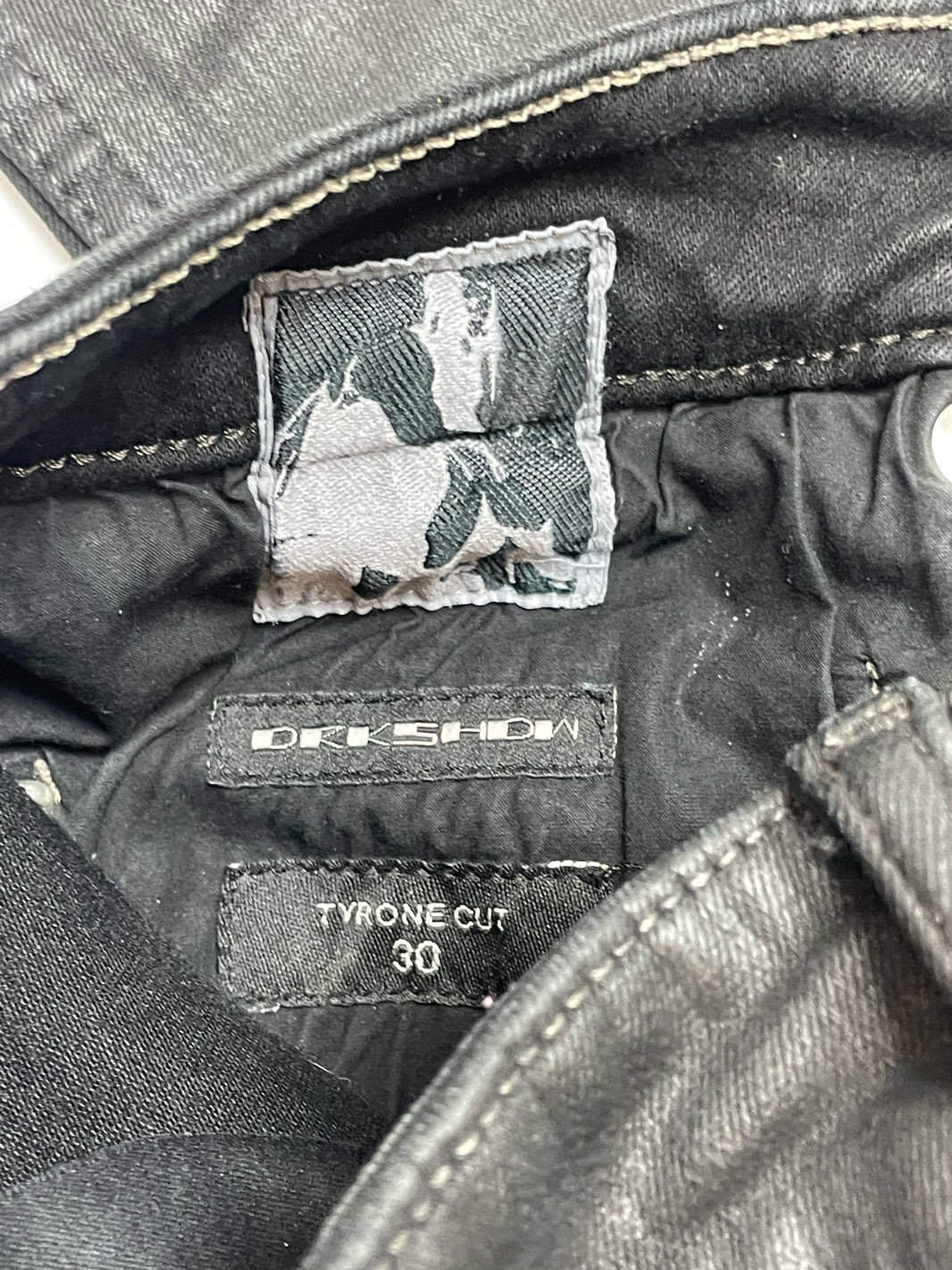 Rick Owens Black Waxed Tyrone Denim Archival