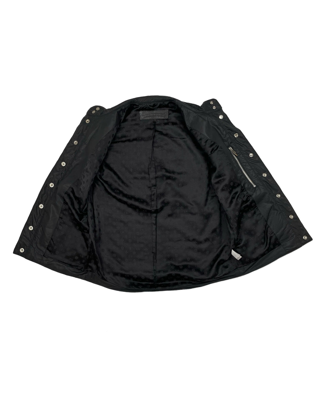 Chrome Hearts Silk-Lined Cross Patch Nylon Button-Up Vest Archival