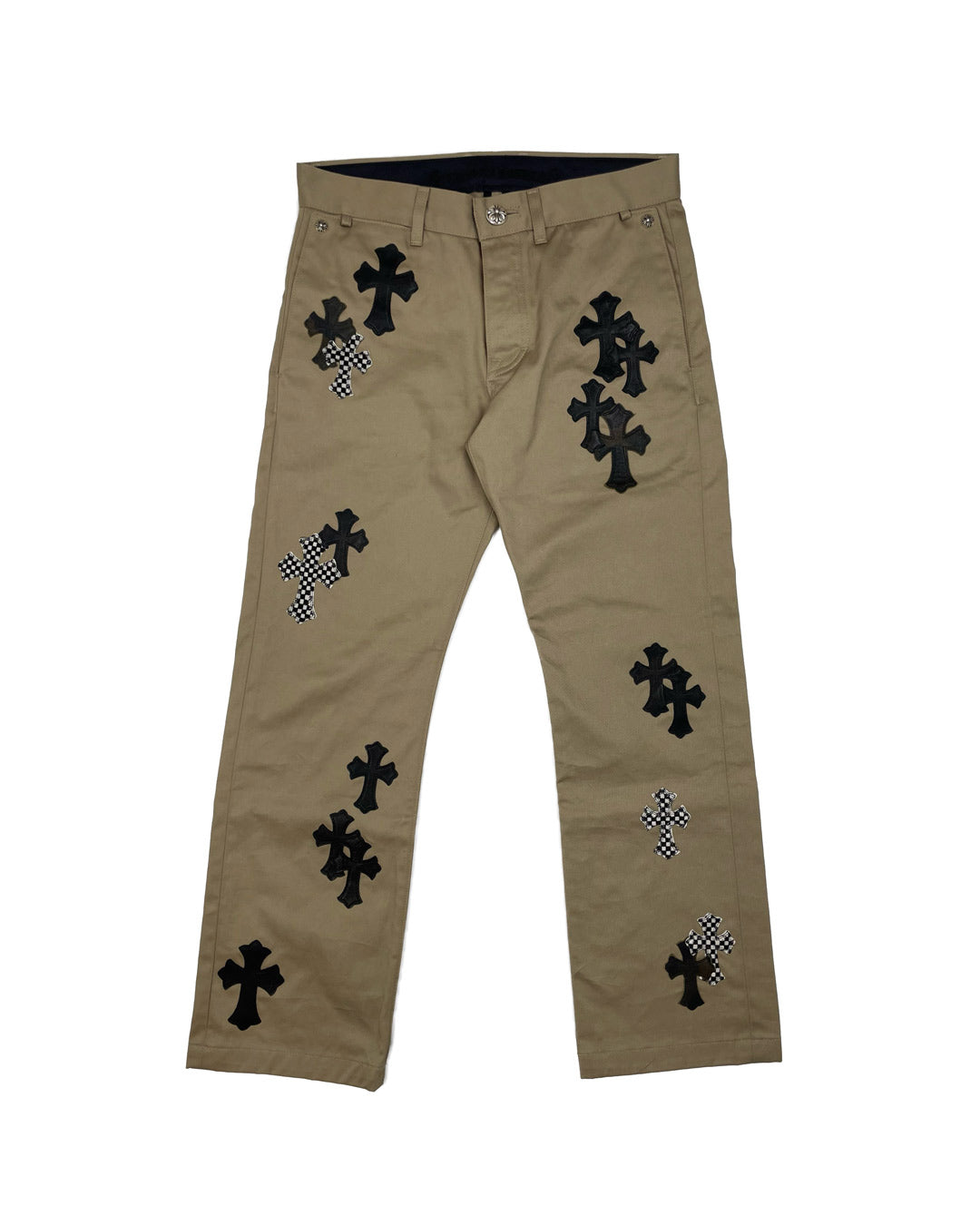 Khaki Chino Cross Patch Pants