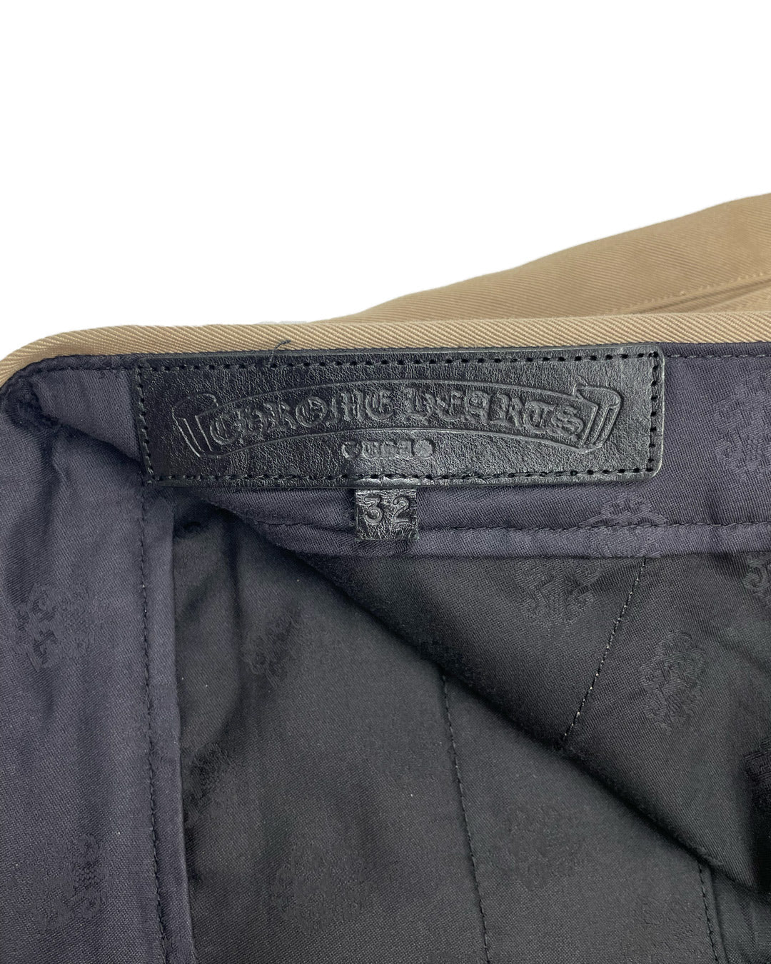 Khaki Chino Cross Patch Pants