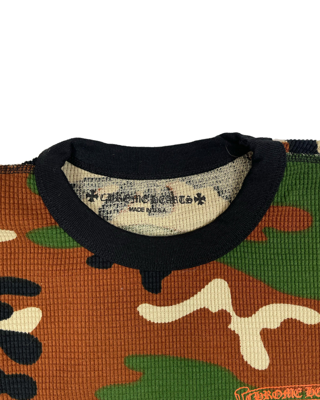 Chrome Hearts Matty Boy "Caution" Camo Thermal L/S Waffle Shirt Verified YP Collective